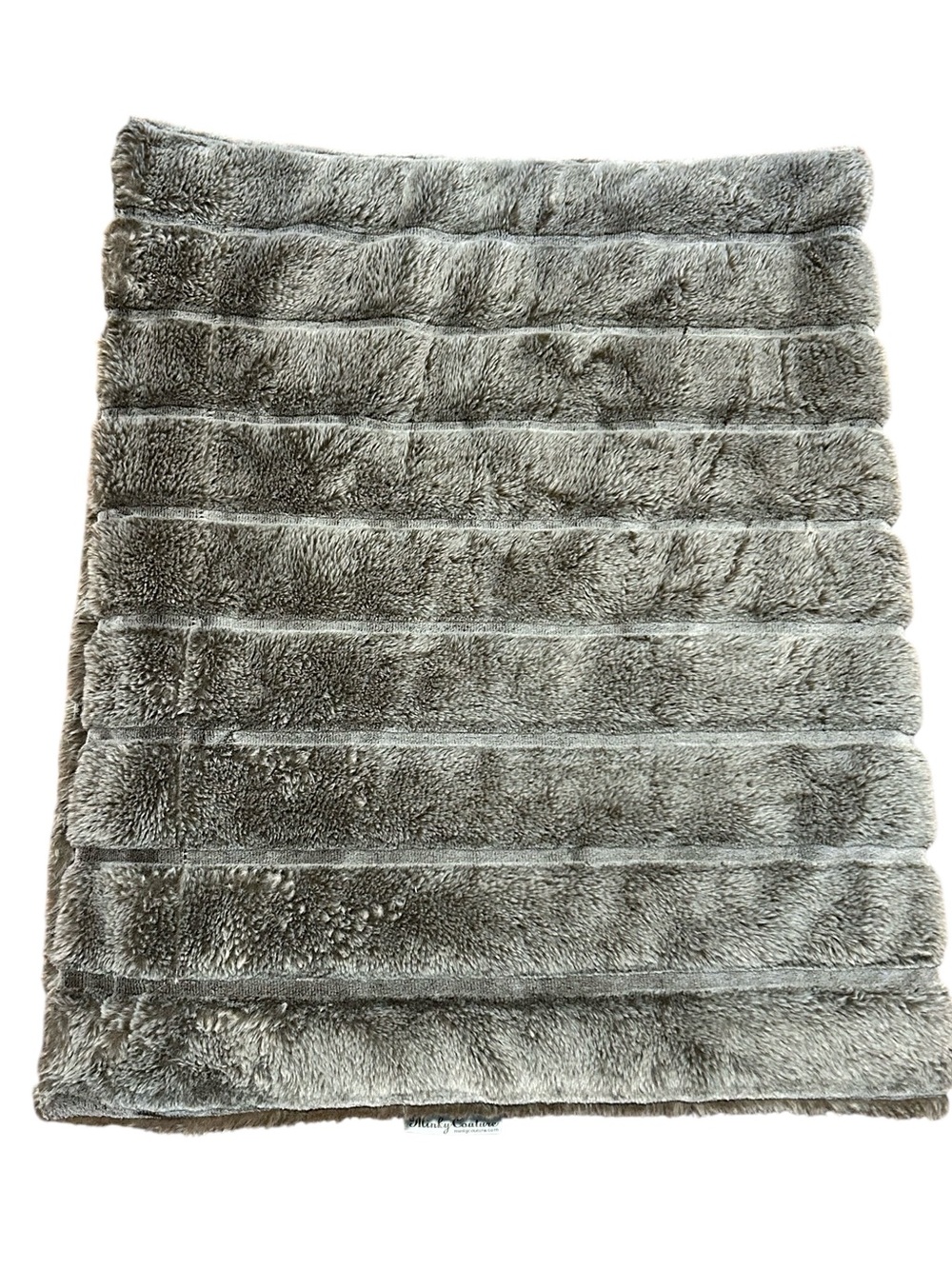 Minky Couture Plush Blanket Throw Adult Size 50 X 60 Brown Faux Fur Super Soft
